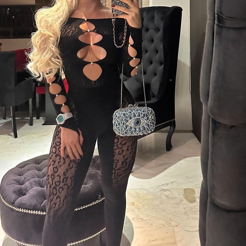 Hollow Labyrinth Mesh Bodysuit